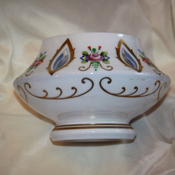 Czech Bohemian Baby Blue Cased to White Glass LARGE Lidded Candy Jar LOT 4362 - Picture 5 of 5